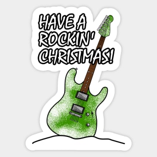 Have A Rockin' Christmas Electric Guitar Sticker